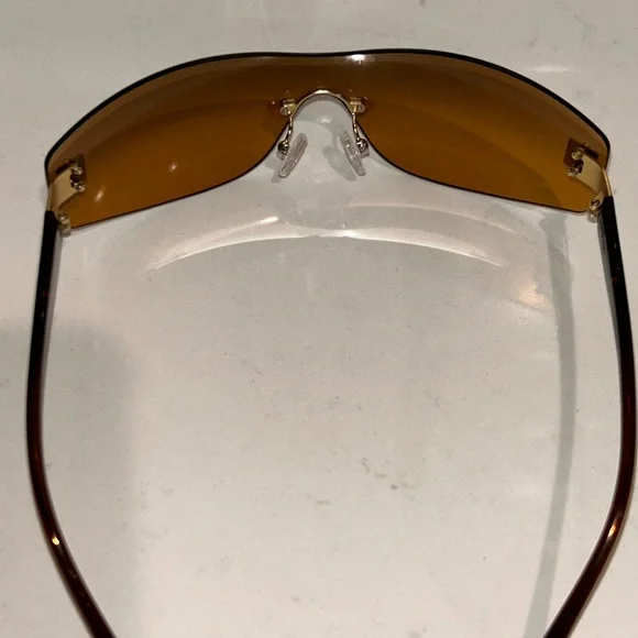 CHANEL 4019 Rimless Brown Sunglasses. Made in Italy display picture 3